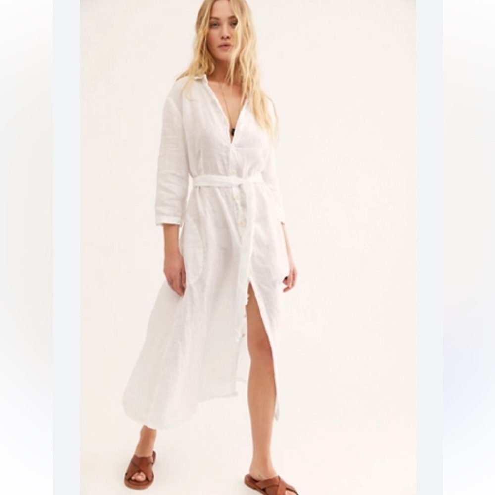 Free People x CP Shades Linen Maxi Dress